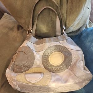 Authentic Coach Pierced Canvas Bag